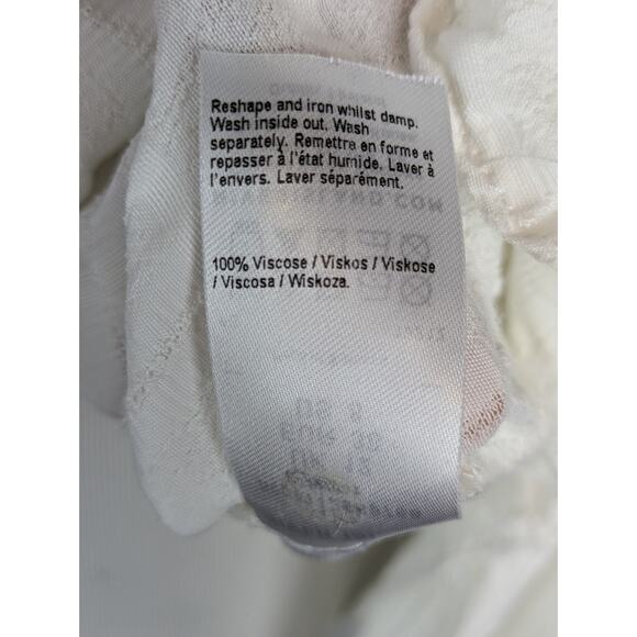 River Island Top Ruffle Bib Blouse Peasant Boho Victorian Cottagecore Size 8 - Picture 13 of 16